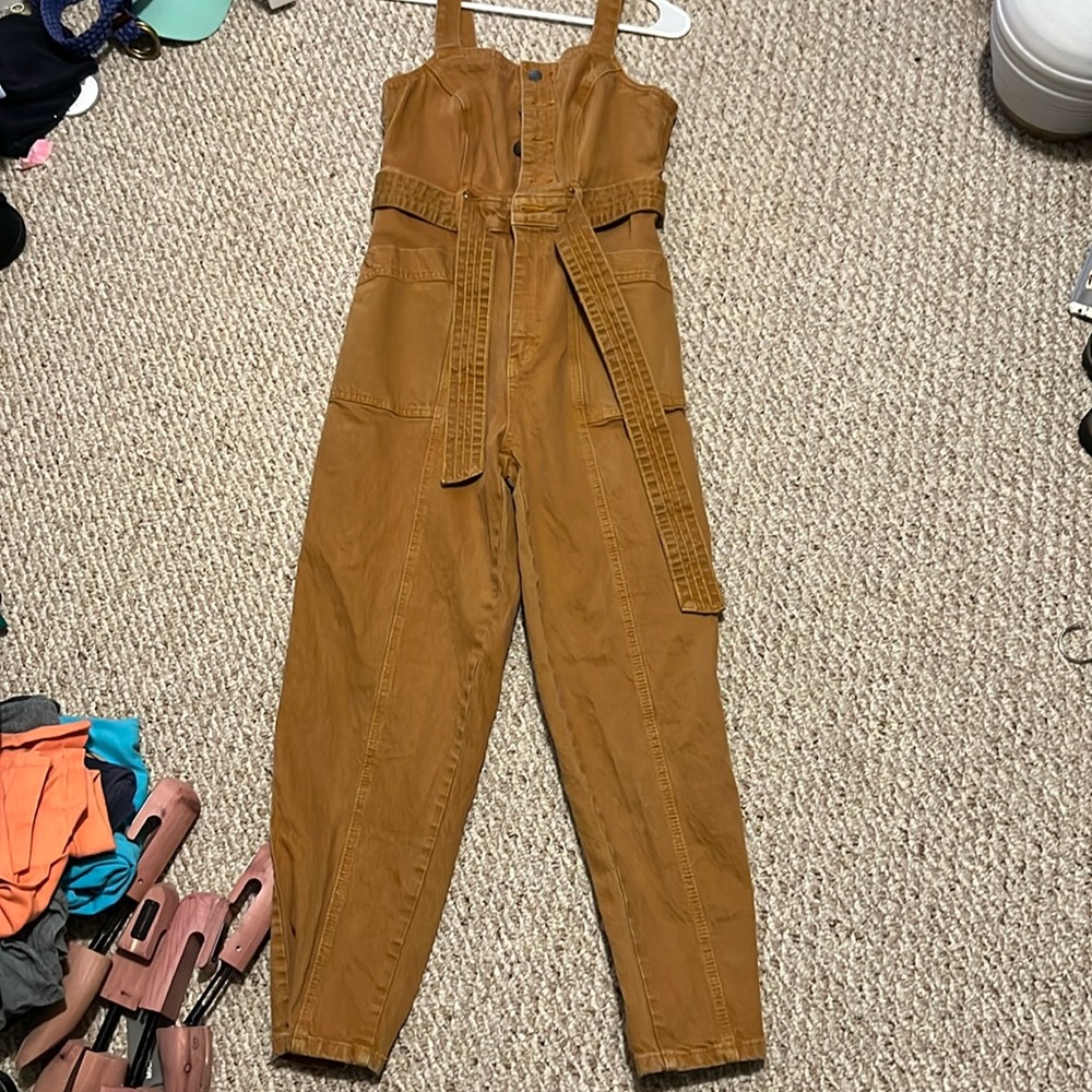 Universal thread camel colored overalls